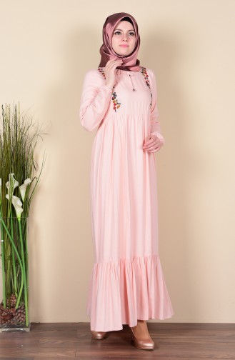 Powder Hijab Dress 1612-05