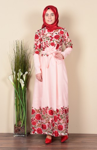 Powder Hijab Dress 1615-01