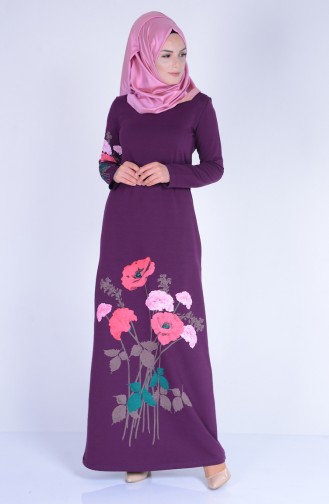 Purple Hijab Dress 2780-09