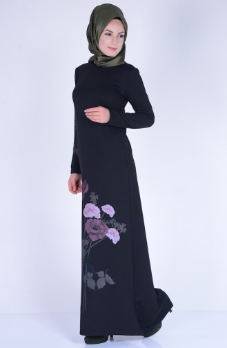 Black Hijab Dress 2780-08