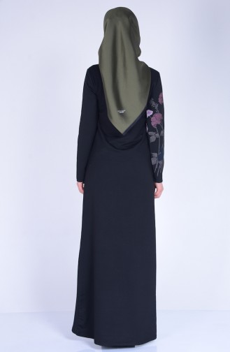 Black Hijab Dress 2780-08
