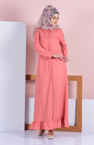 Dusty Rose Hijab Dress 8074-07