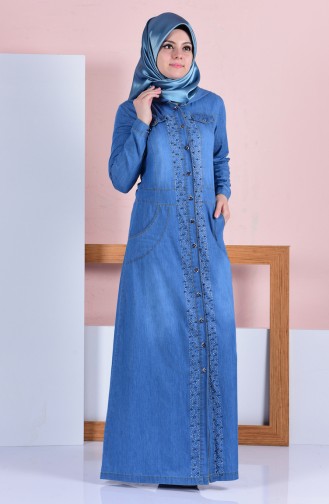 Blue Abaya 9190-01