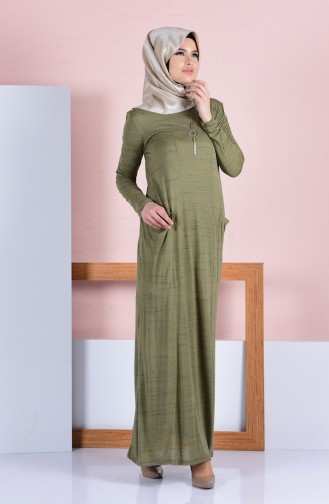 Green Hijab Dress 17105B-01