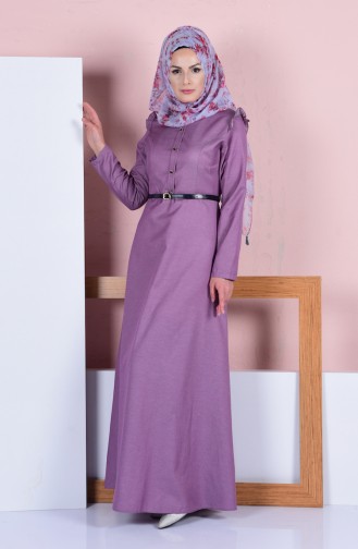 Purple Hijab Dress 5724-02