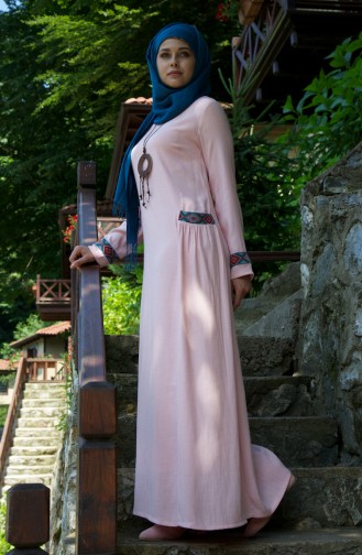 Pink Hijab Dress 0502-04
