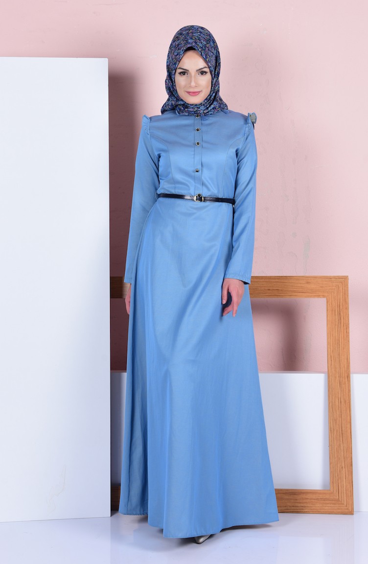 Yellow Hijab Dress 572405 Sefamerve