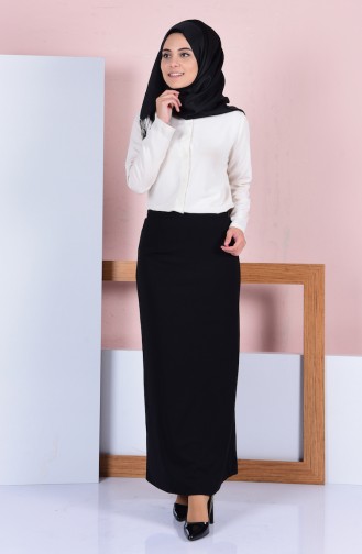 Düz Dar Etek 3029-04 Siyah