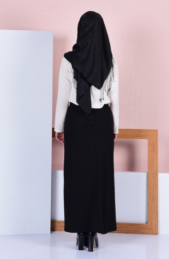 Düz Dar Etek 3029-04 Siyah