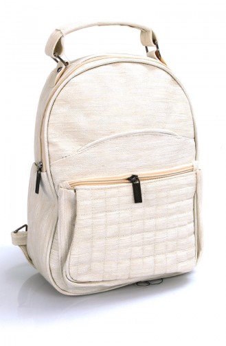 Cream Backpack 10268KR