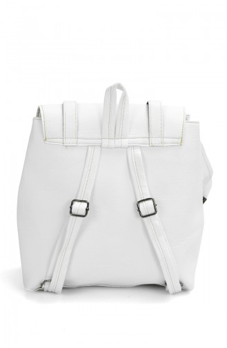White Backpack 10276BE