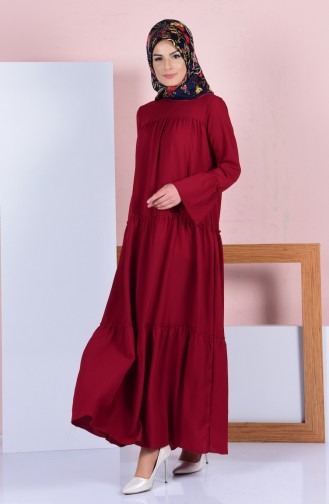 Robe Hijab Bordeaux 4558-06