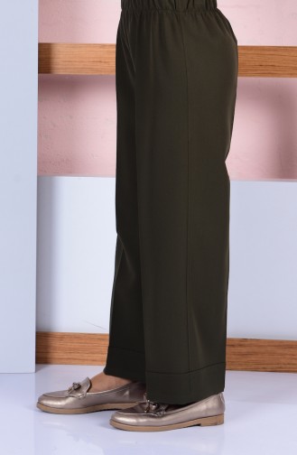 Pantalon Large Taille élastique 3087-07 Vert Khaki 3087-07