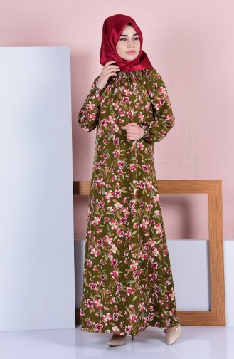 Khaki Hijab Dress 1987-01