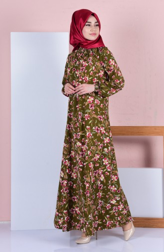Khaki Hijab Dress 1987-01