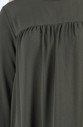Khaki Hijab Dress 4558-04