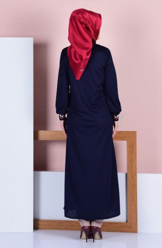 Abaya mit Stickerei 1899-02 Dunkelblau 1899-02