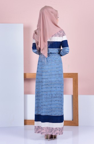 Blue Hijab Dress 4574A-03