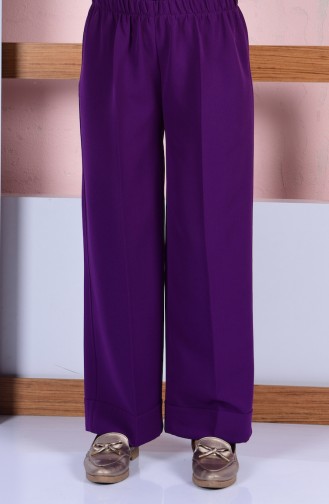 Pantalon Large Taille élastique 3087-06 Pourpre 3087-06