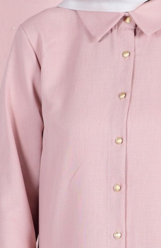 Buttoned Tunic 0307-07 Pink 0307-07