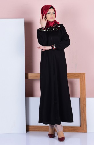 Abaya Bordé 1899-03 Noir 1899-03