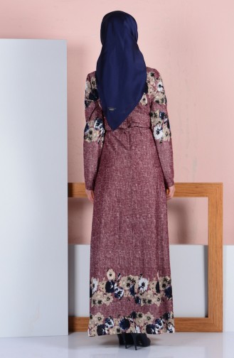Beige Hijab Dress 1610-05