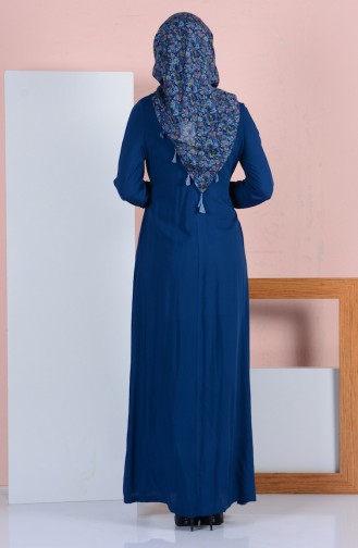 Petrol Hijab Dress 1081-06