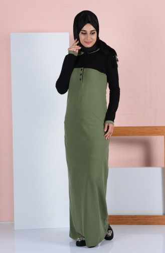 Schwarz Hijab Kleider 2802-12