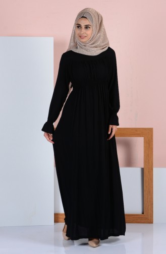 Black Hijab Dress 1081-01