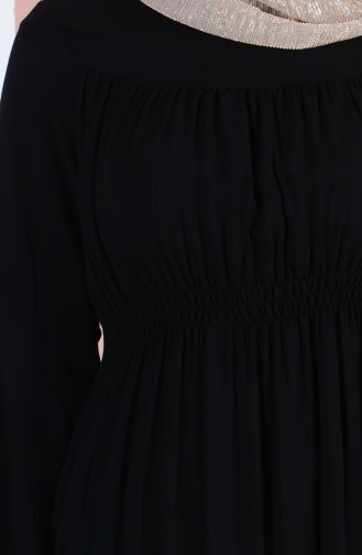 Black Hijab Dress 1081-01