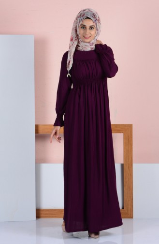 Purple Hijab Dress 1081-08