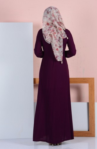 Purple Hijab Dress 1081-08