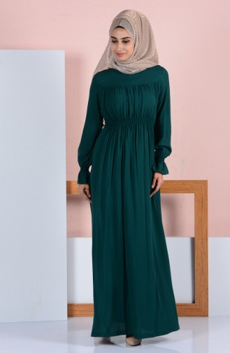Grün Hijab Kleider 1081-07