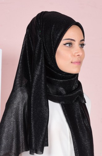 Simli Şal 50260-01 Siyah