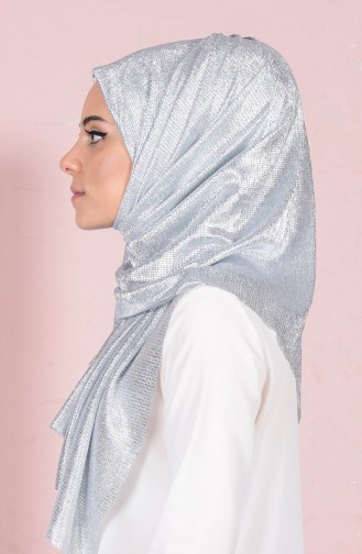 Simli Şal 50260-03 Gümüş