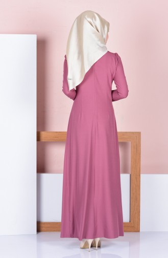 Beige-Rose Hijab Kleider 2805-06