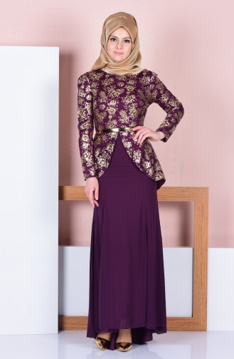 Robe Hijab Pourpre Foncé 3015-05