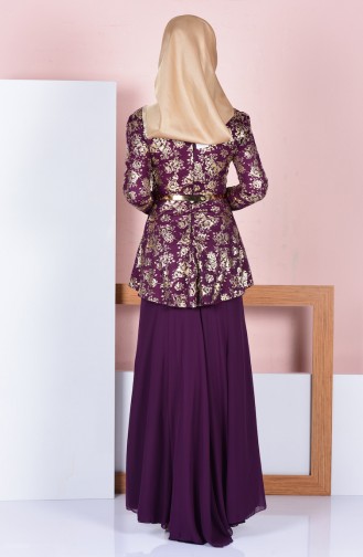 Robe Hijab Pourpre Foncé 3015-05