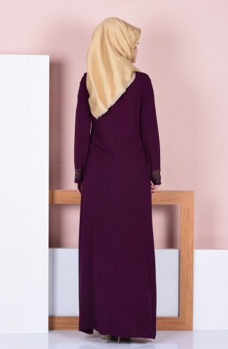 Plum Hijab Dress 1254-02