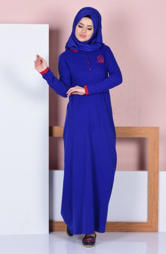 Saxe Hijab Dress 2803-01