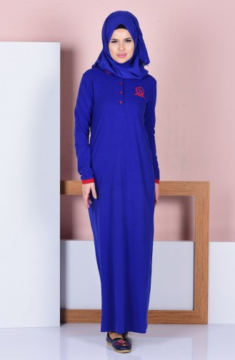 Saxe Hijab Dress 2803-01