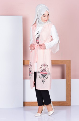 Tunik Yelek İkili Takım 0043-04 Somon