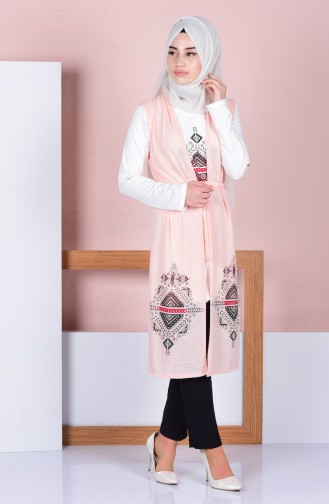 Tunik Yelek İkili Takım 0043-04 Somon