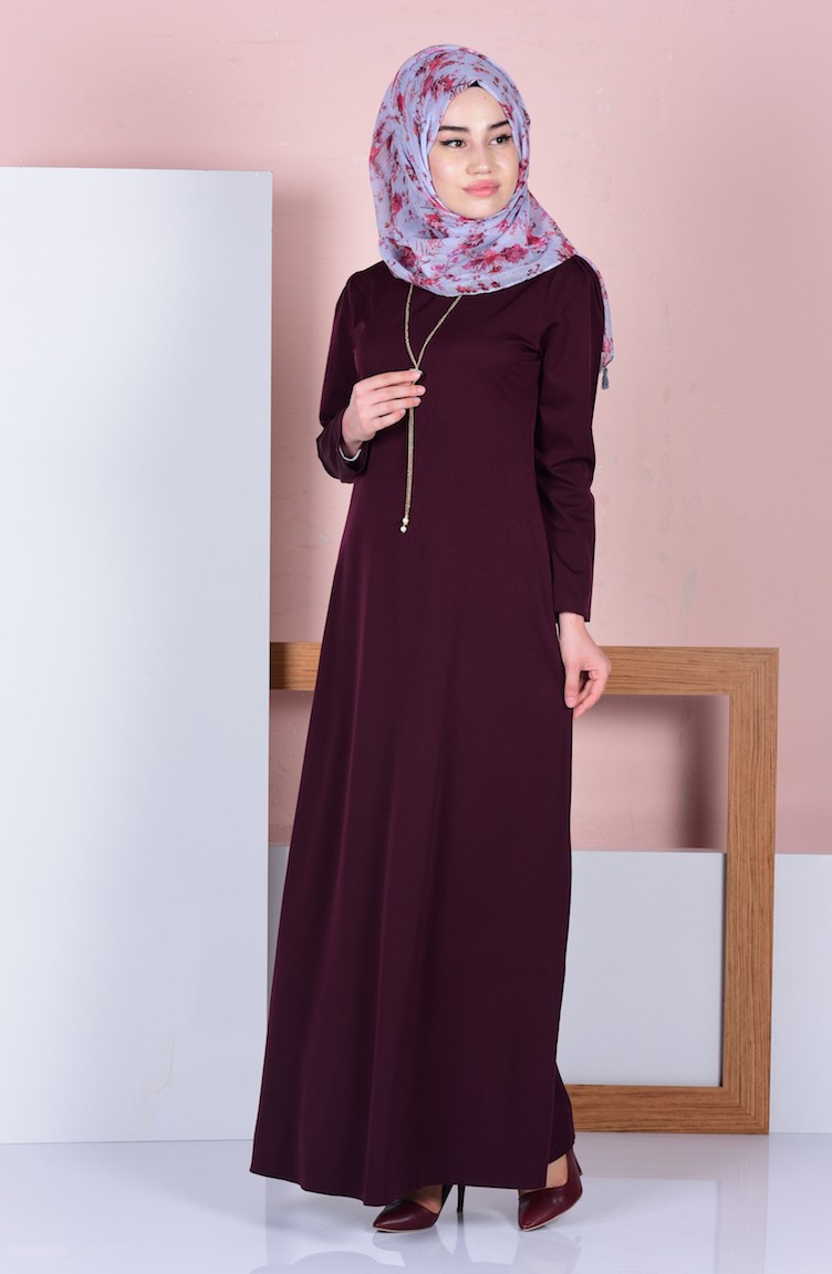 Cherry Hijab Dress 4082-11 | Sefamerve