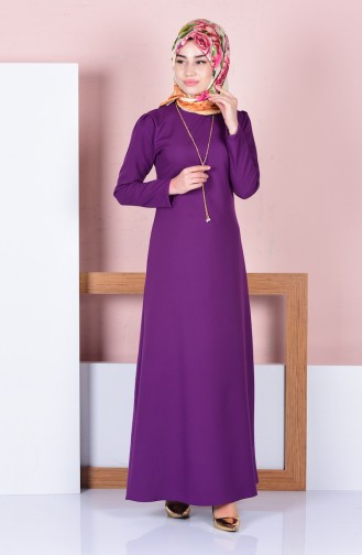 Light Purple Hijab Dress 4082-12