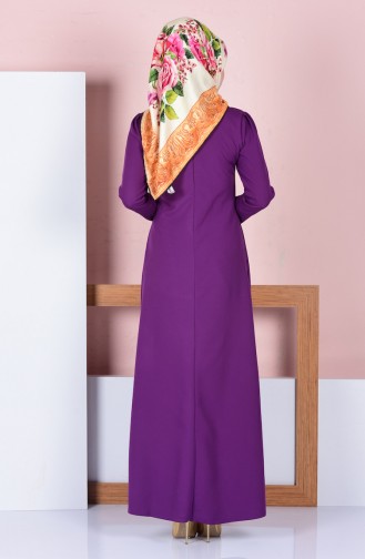 Light Purple Hijab Dress 4082-12
