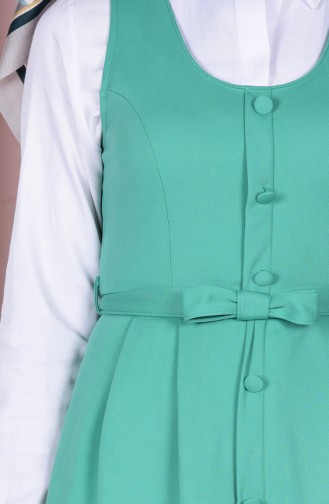 Robe Gilet a Boutons 3037-10 Vert Menthe 3037-10