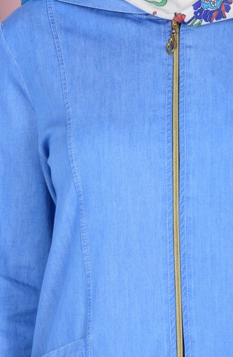 Jeans Cape mit Reißverschluss 2005-01 Blau 2005-01