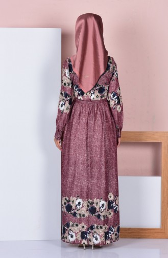 Beige Hijab Dress 1619-04