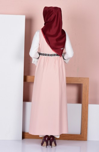 Tunik Yelek İkili Takım 3004-05 Pudra
